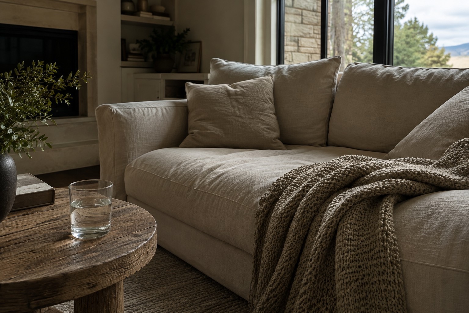 Living room in soft daylight, the kind of place a Drip+ visit happens